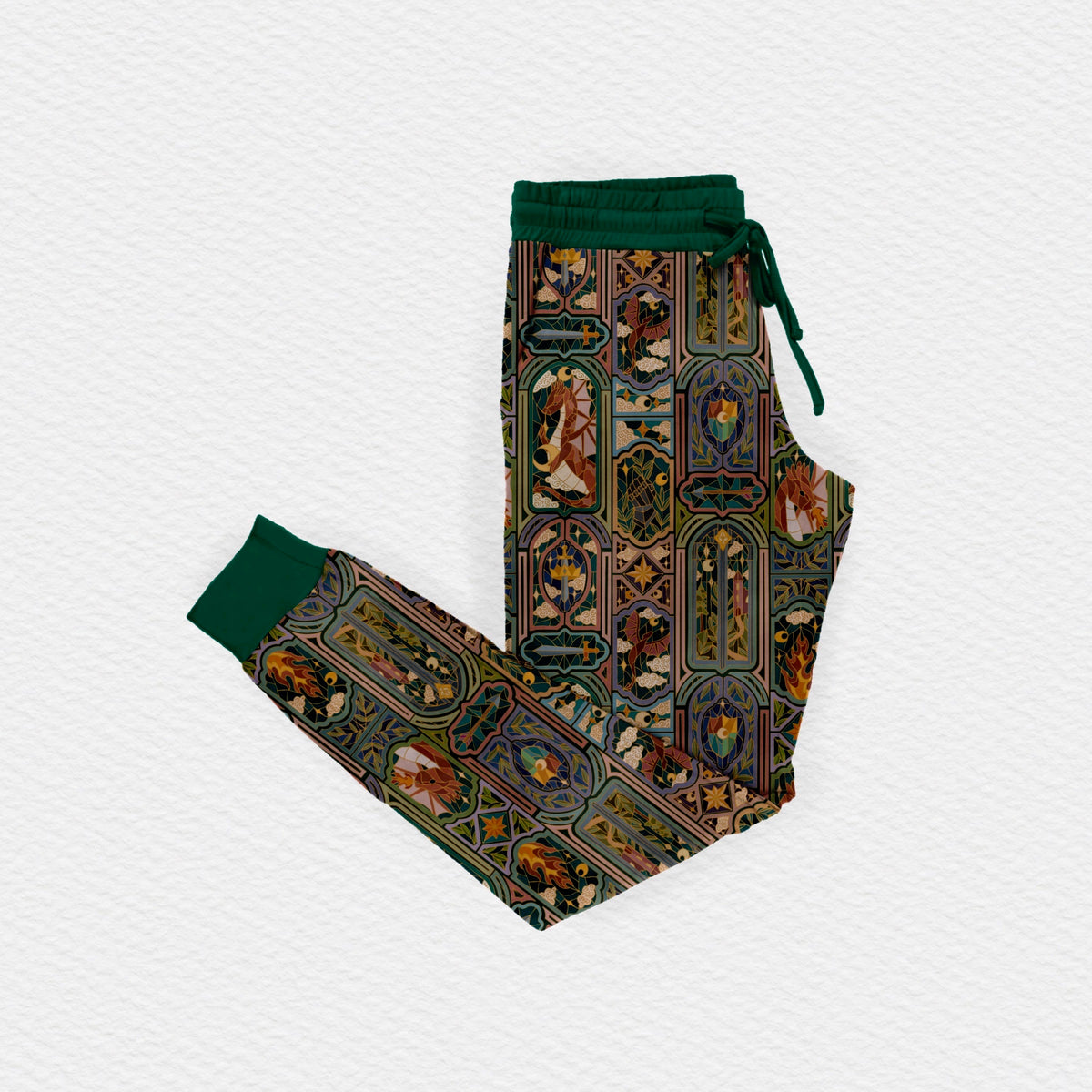 Adult Joggers: Stained Glass Dragon *SHIPS MARCH*