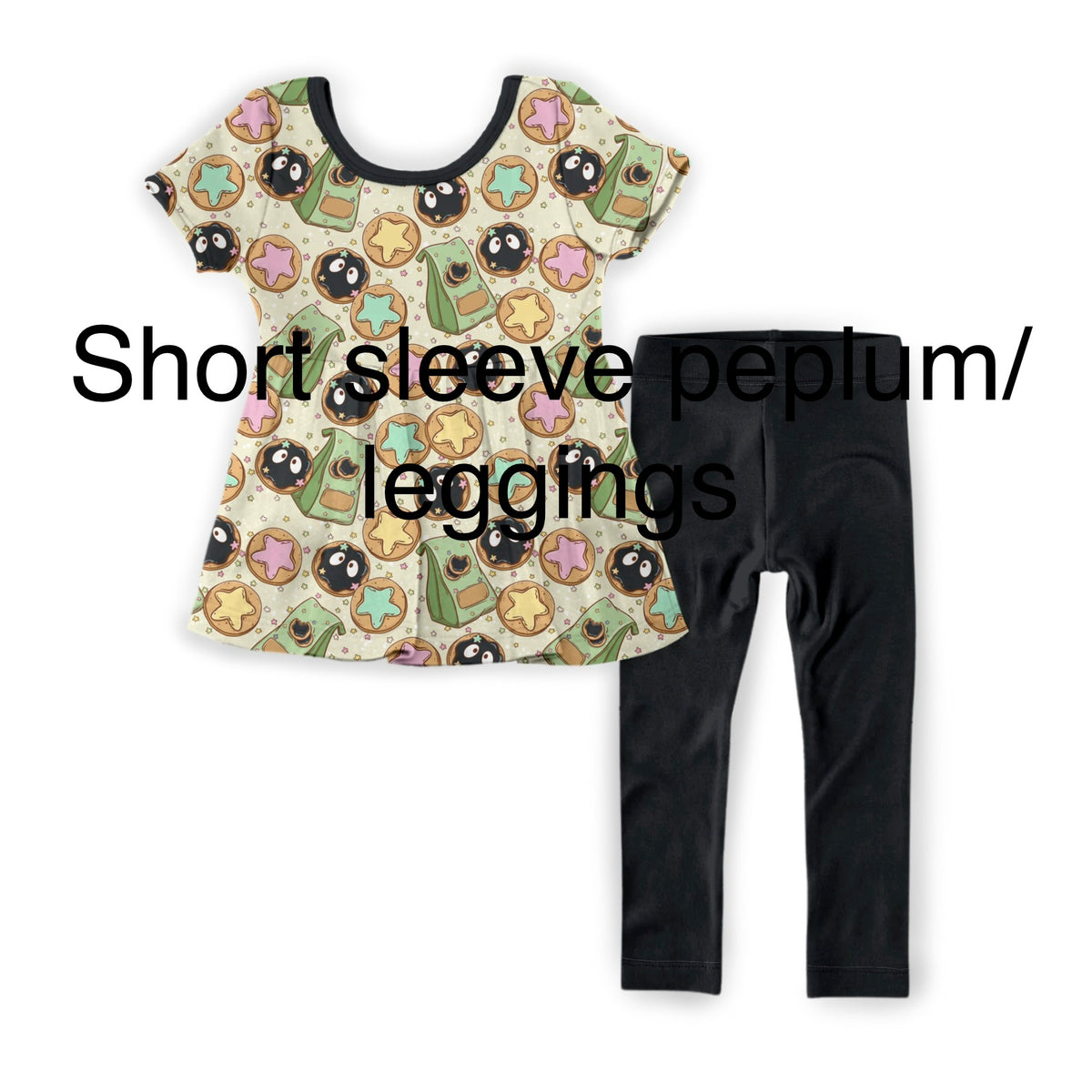 RTS PLAY Short sleeve peplum / leggings: Cookie Sprites