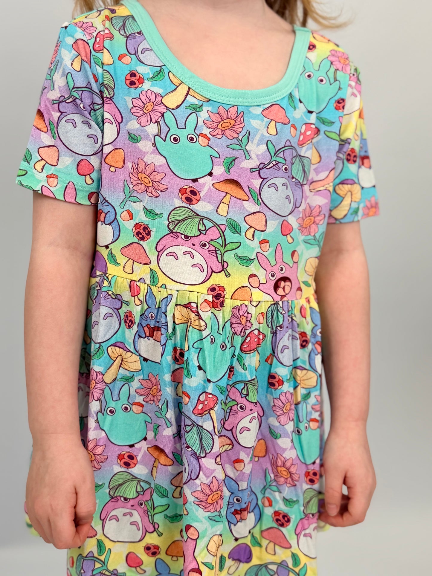 RTS PLAY Short sleeve peplum / leggings: Garden Dreams