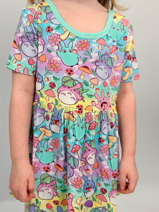 RTS PLAY Short sleeve peplum / leggings: Garden Dreams
