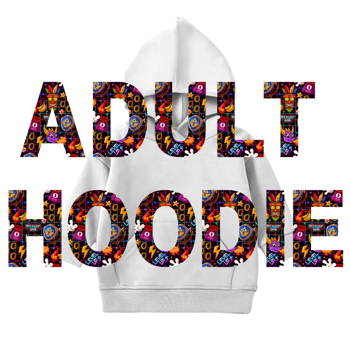 Adult hoodie: Mashup Games *SHIPS MARCH*