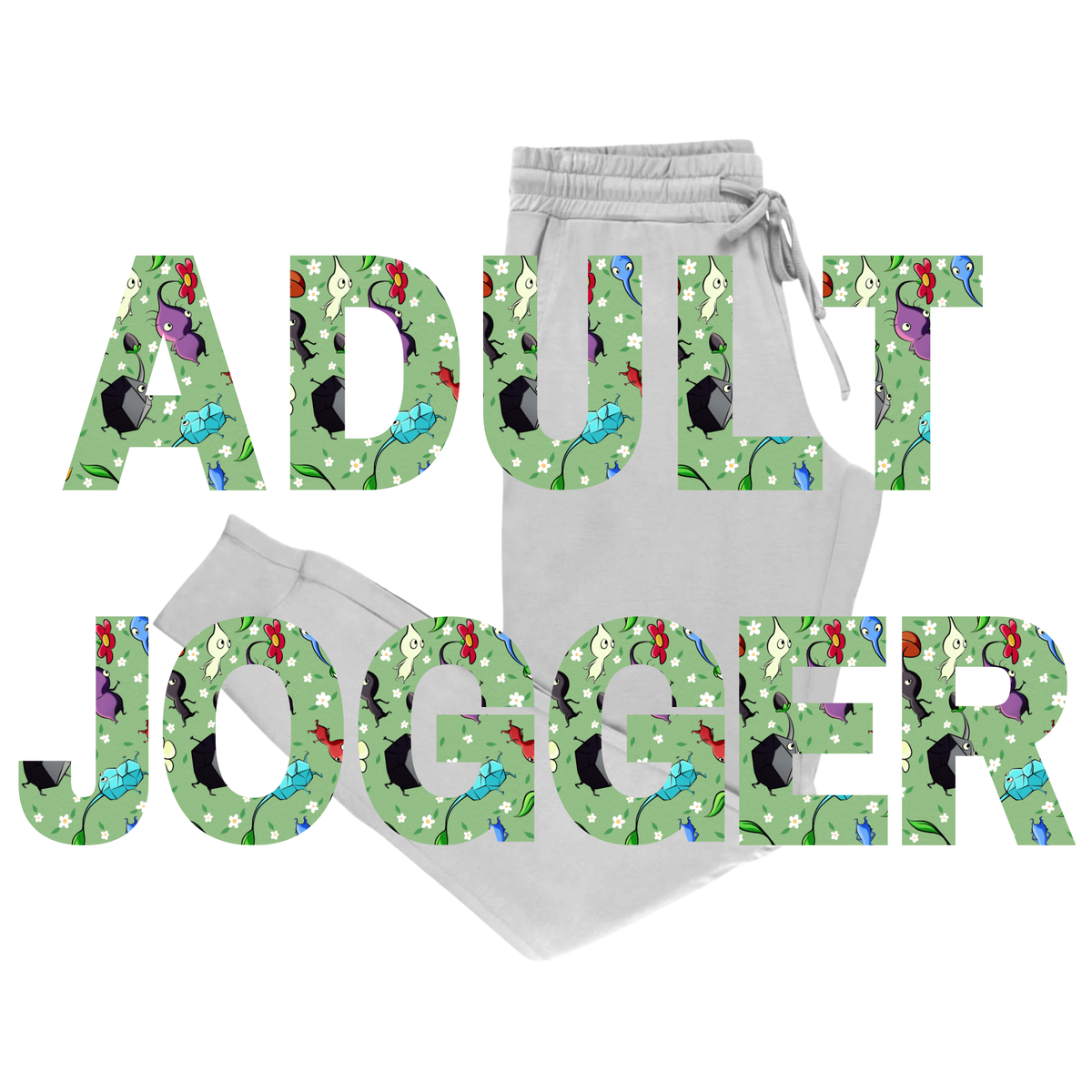 Adult Joggers: Flower Power *SHIPS MARCH*