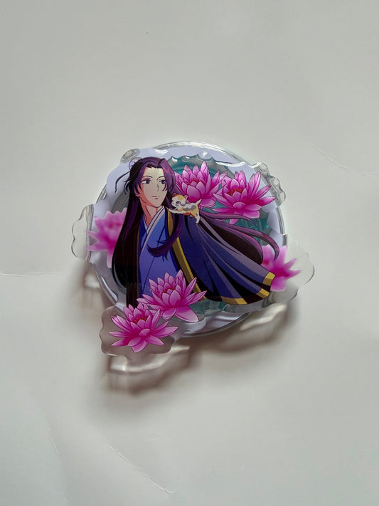 RTS Phone Grip: Purple Hair Anime Man