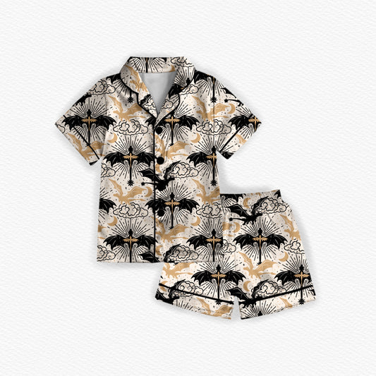 Adult Button Up Lounge Sets: Dragon Kind *SHIPS APRIL*