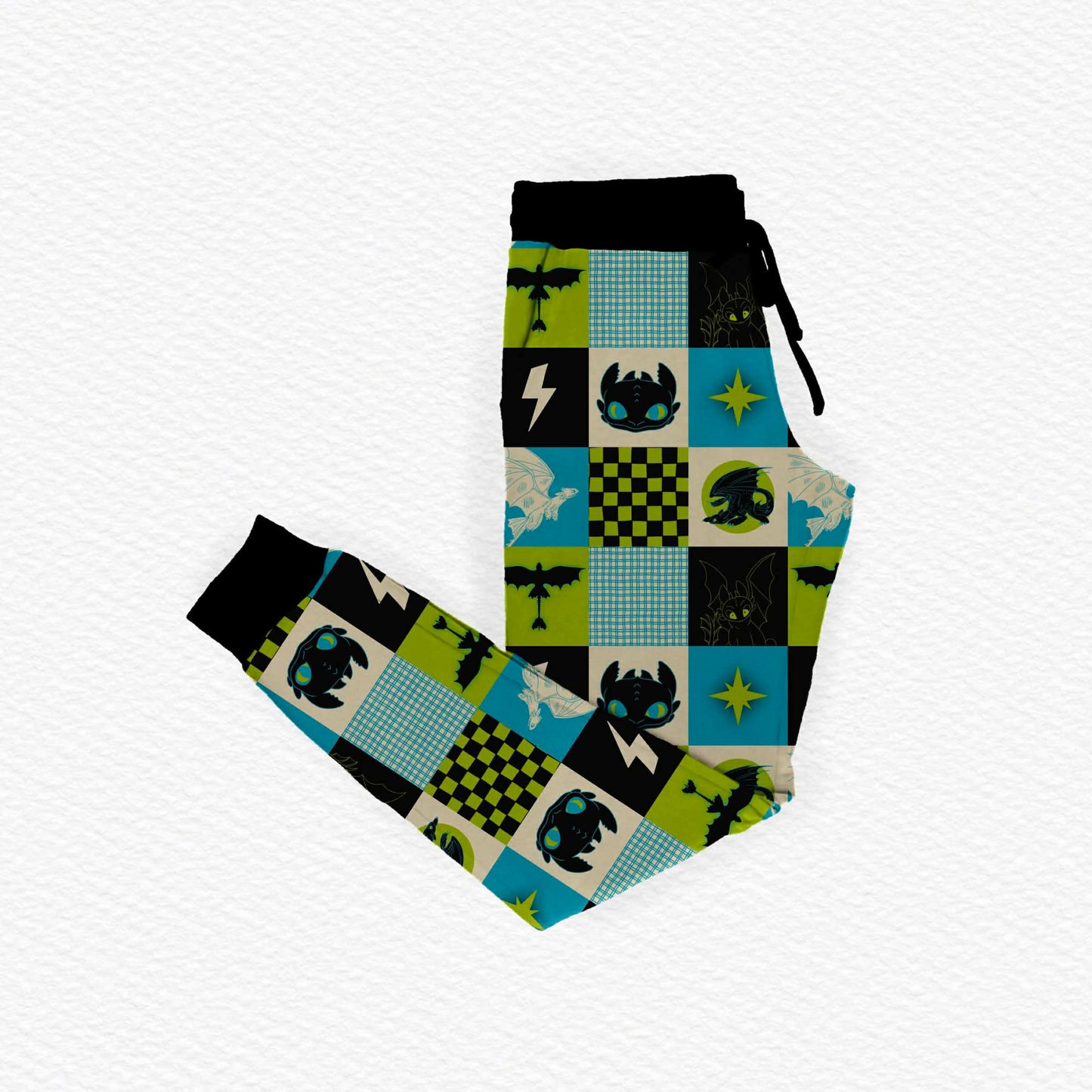 RTS Adult joggers: Dragon Quilt