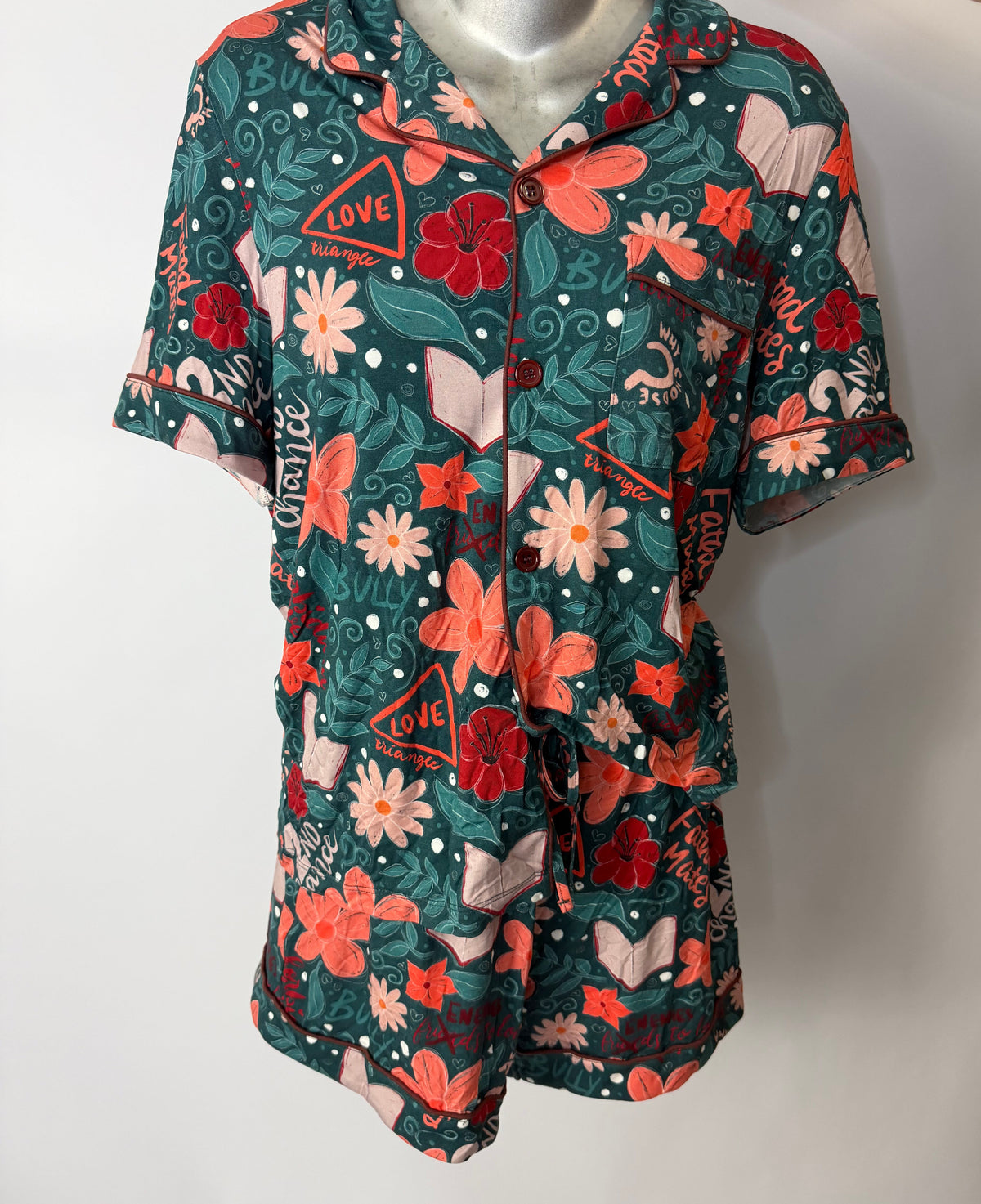 RTS Adult Button Up Lounge Sets: Floral Tropes