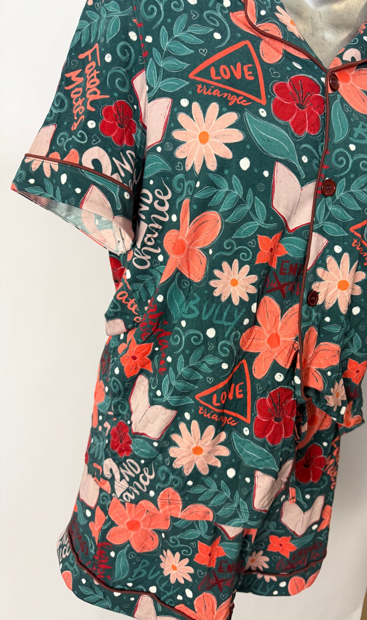 RTS Adult Button Up Lounge Sets: Floral Tropes