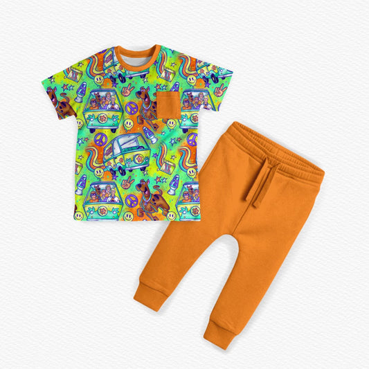 RTS  PLAY Pocket tee / joggers: Groovy Mystery